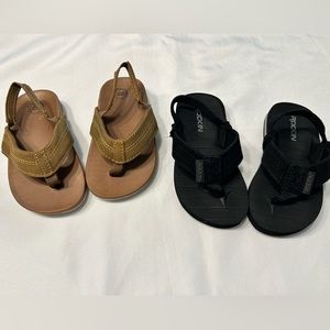 Set of 2 toddler boy sandals - size 5/6